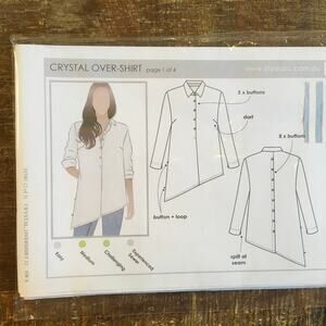 Style Arc Sewing Pattern Crystal Over Shirt Asymmetric Tunic Top Simple 8 UNCUT